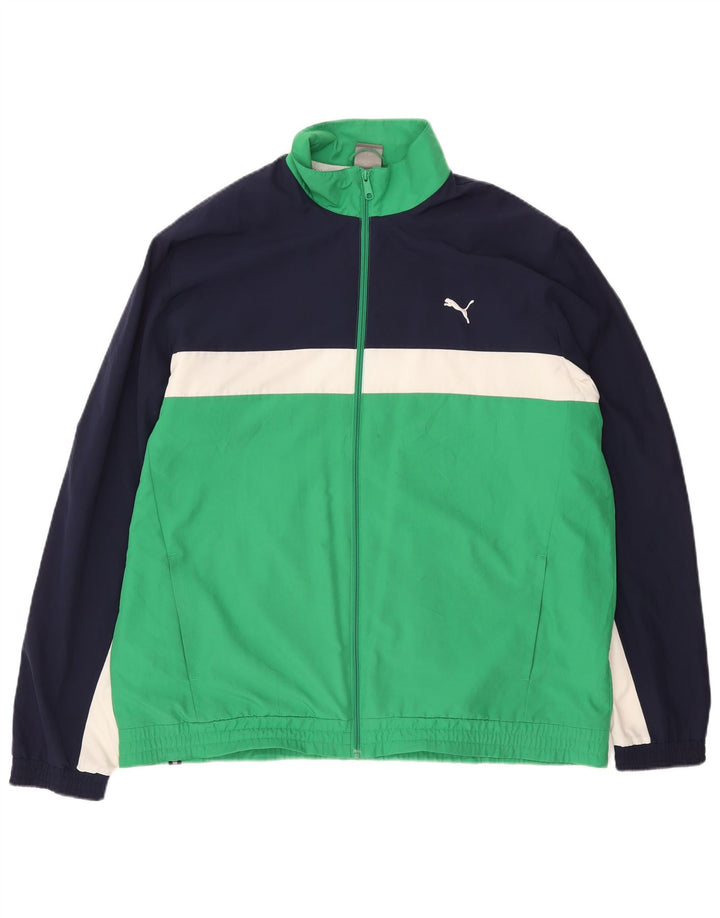 Puma Træningsdragt til mænd Topjakke 2XL Marineblå Colourblock Polyester