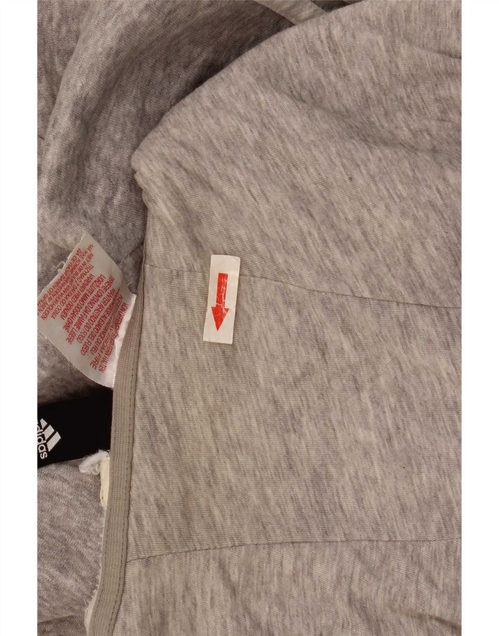 Adidas hættetrøje med lynlås til mænd Medium Grey Flecked