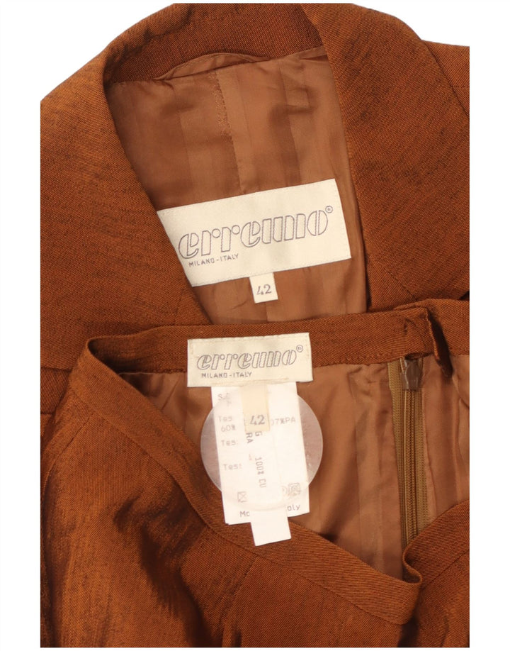 Erreuno Dame 1 Knap 2 Del Nederdel Sæt IT 42 Medium W26 Brun Acetat