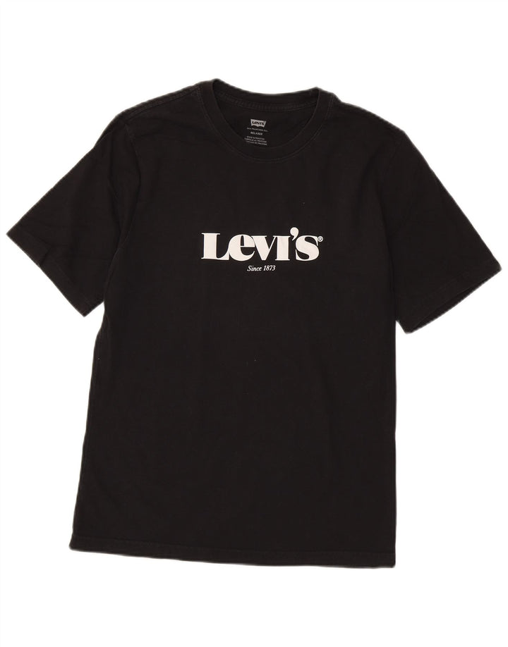 Levi's Herre Relaxed Fit Grafisk T-Shirt Top XS Sort