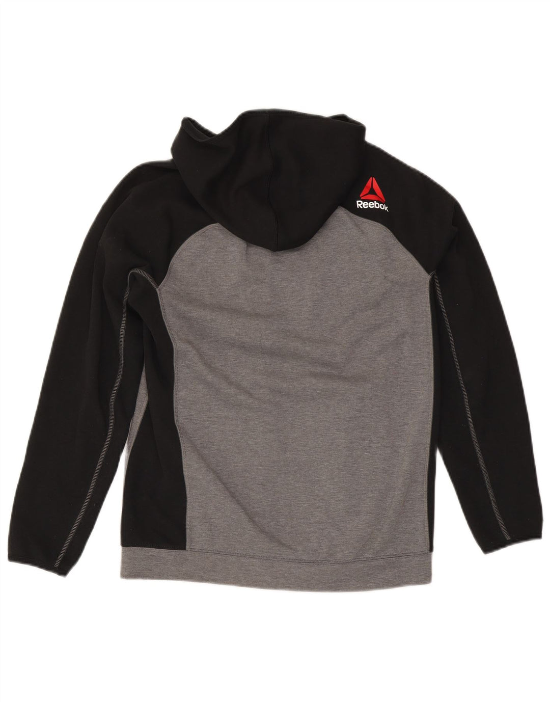 REEBOK Hættetrøje med lynlås til mænd Small Grå Colourblock Polyester