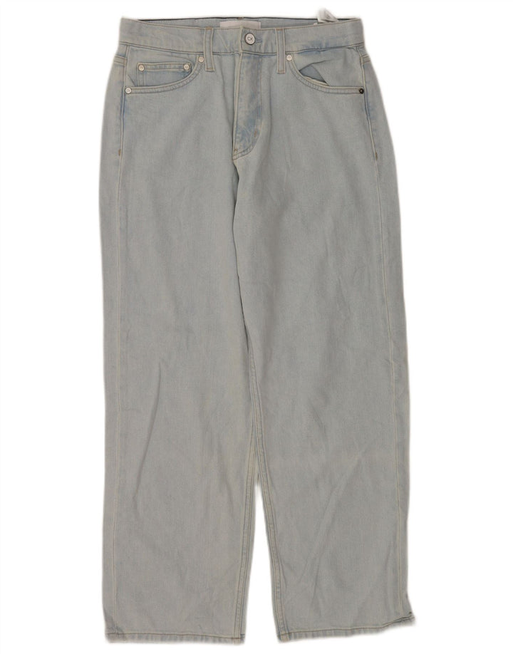 CALVIN KLEIN Dame Straight Jeans W28 L27 Blå Bomuld