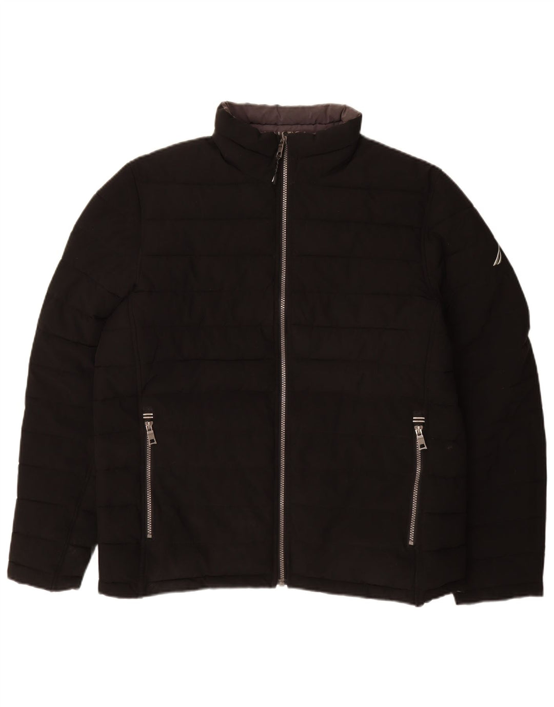 NAUTICA Herre vendbar polstret jakke UK 40 Stor sort polyester