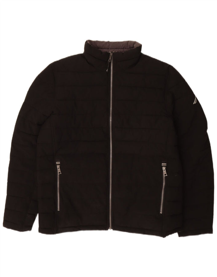 NAUTICA Herre vendbar polstret jakke UK 40 Stor sort polyester