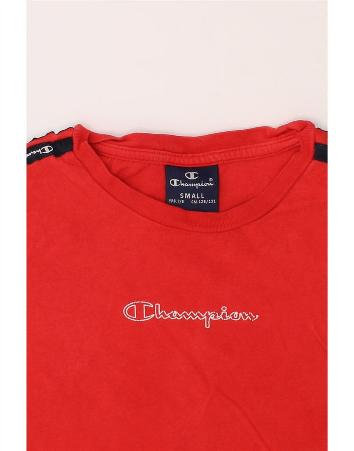 CHAMPION Boys Graphic T-Shirt Top 7-8 Years Small Red Vintage Champion and Second-Hand Champion from Messina Hembry 