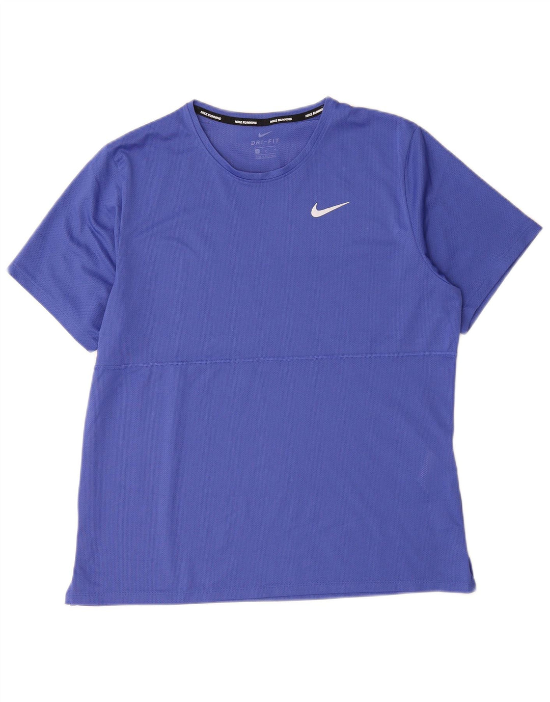 Nike Herre Dri Fit T-Shirt Top Stor Blå Polyester
