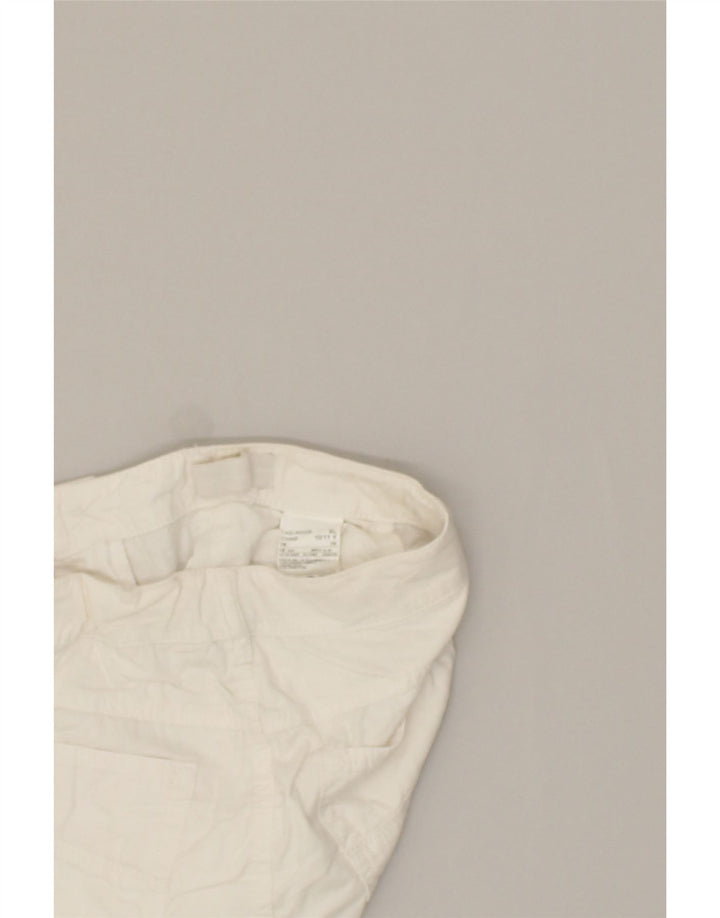 BENETTON Girls Straight Skirt 10-11 Years W28 White Cotton | Vintage Benetton | Thrift | Second-Hand Benetton | Used Clothing | Messina Hembry 