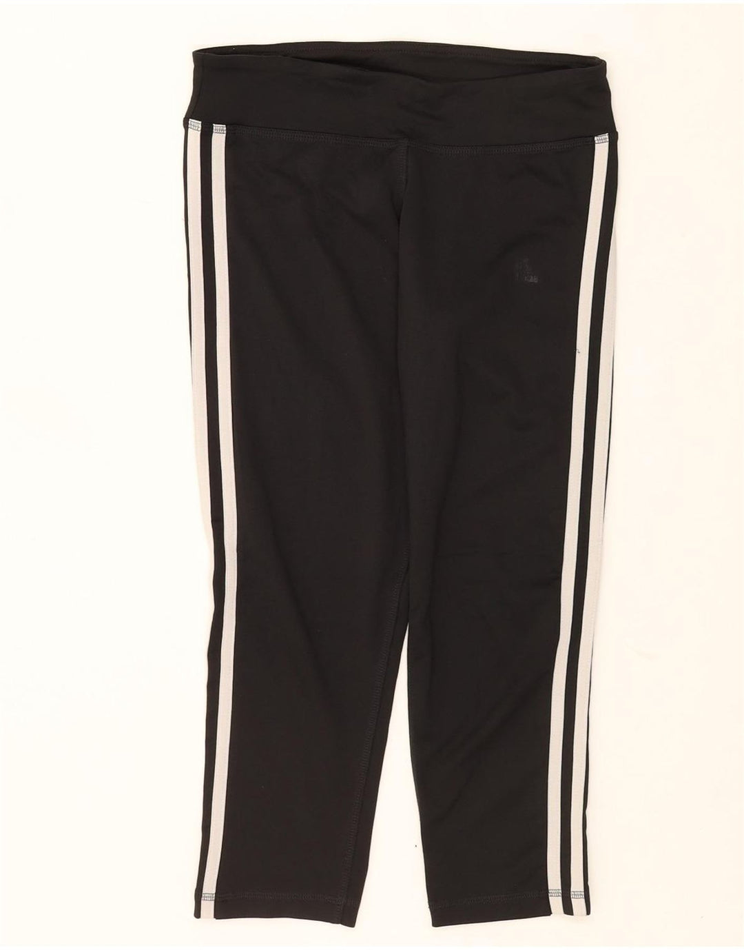 ADIDAS Dame Climalite Capri Leggings UK 8/10 Small Black Polyester