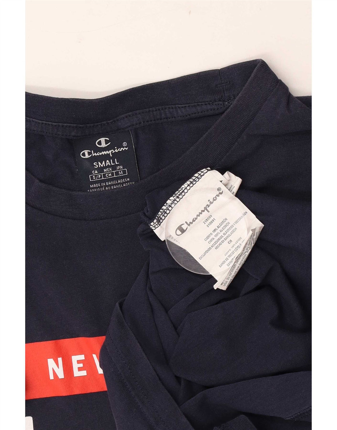 Champion Herre grafisk T-shirt top lille marineblå bomuld