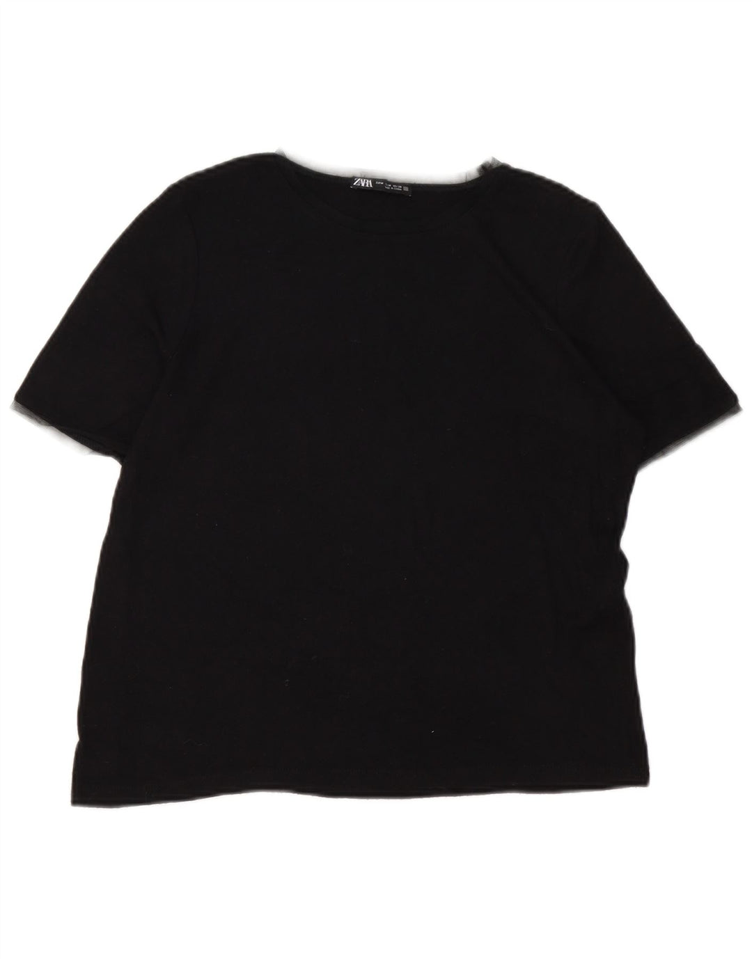 Zara T-Shirt Top UK 12 Medium Sort Viscose