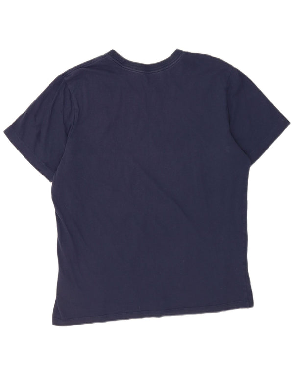 Nike Herre T-shirt Top Medium Marineblå Bomuld