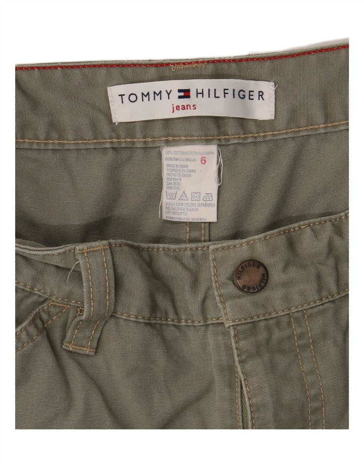TOMMY HILFIGER Lige fritidsbukser til kvinder US 6 Medium W28 L30 Khaki
