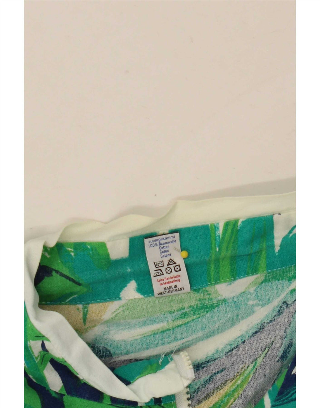 Trigema Womens Oversized træningsdragt Top jakke UK 16 Large Green Floral