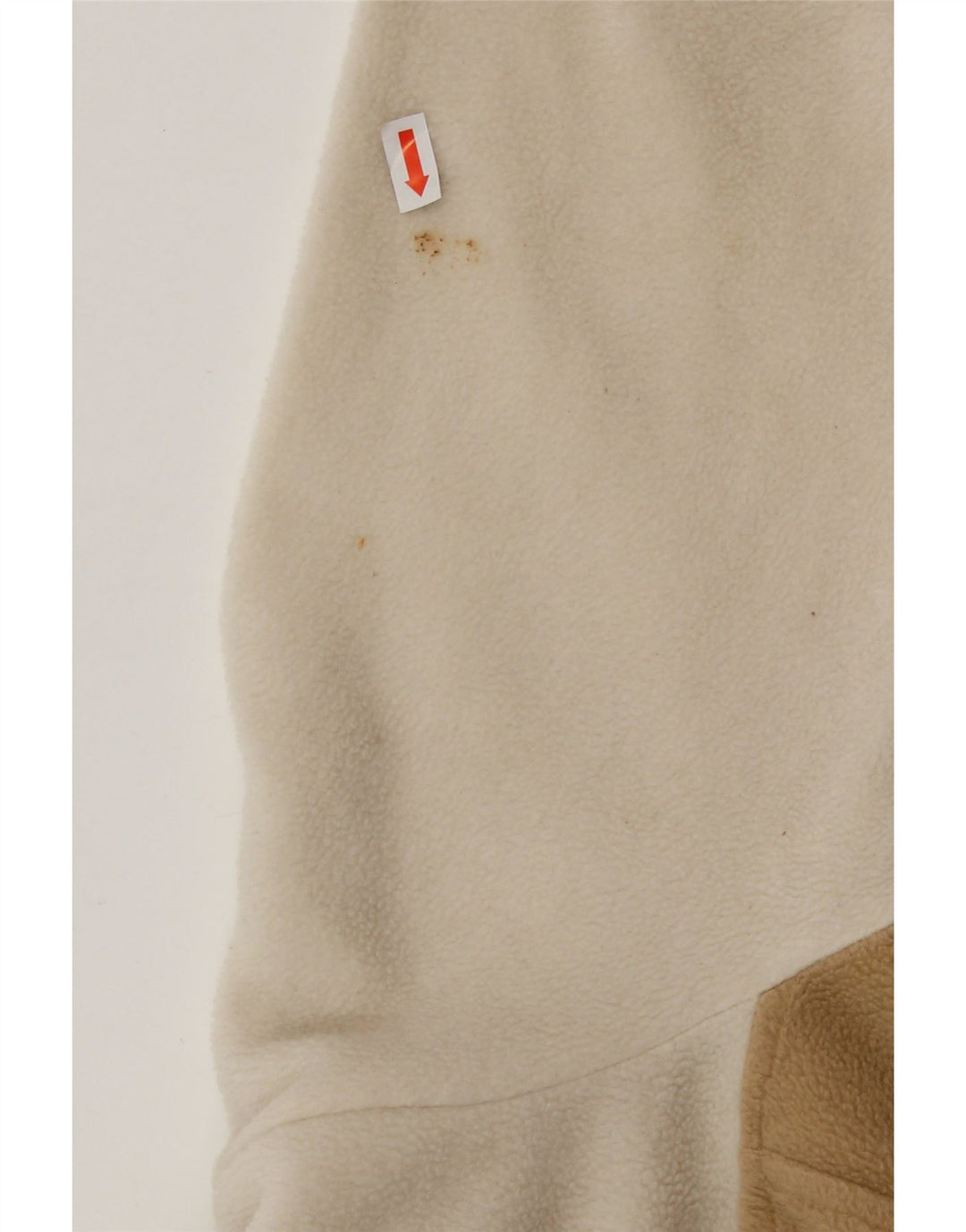 COLUMBIA Dame Crop Fleece Jumper UK 14 Medium White Colourblock