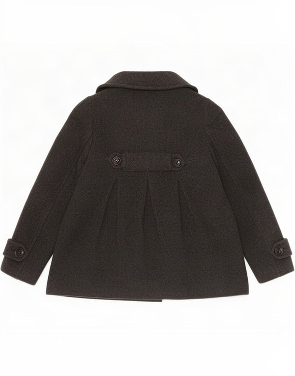 Zara Womens Pea Coat UK 14 Large Grey Wool