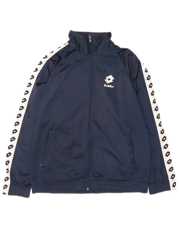 Lotto Herre grafisk træningsdragt Topjakke XL Navy Blue Colourblock