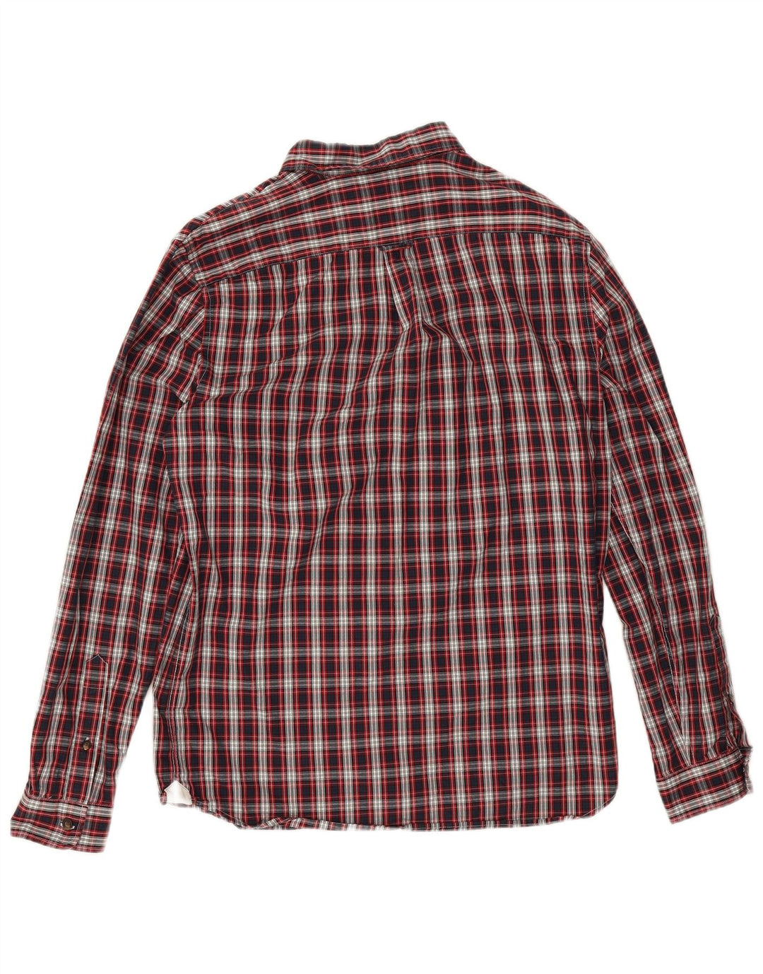 Lacoste Herre Regular Fit Flannel skjorte str. 40 Medium rød ternet bomuld