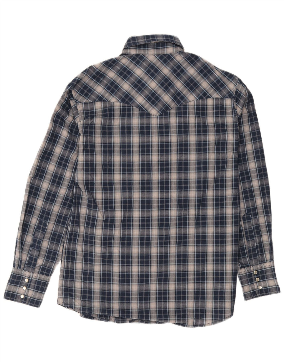 WRANGLER Herreskjorte Medium Navyblå ternet bomuld