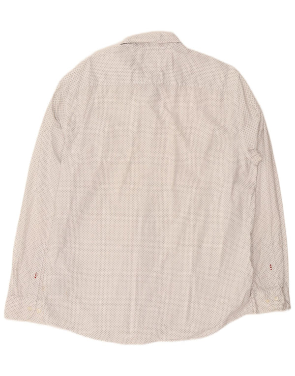 Tommy Hilfiger Herre Regular Fit skjorte XL Hvid plettet bomuld