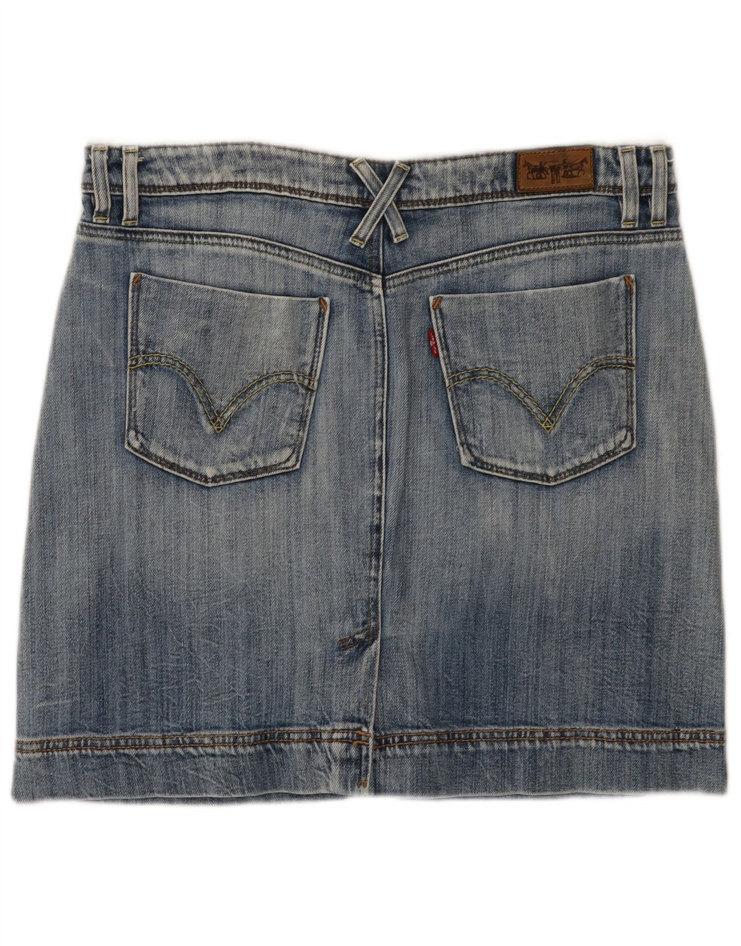 LEVI'S Dame Mini Denim Nederdel Stor W34 Blå Bomuld