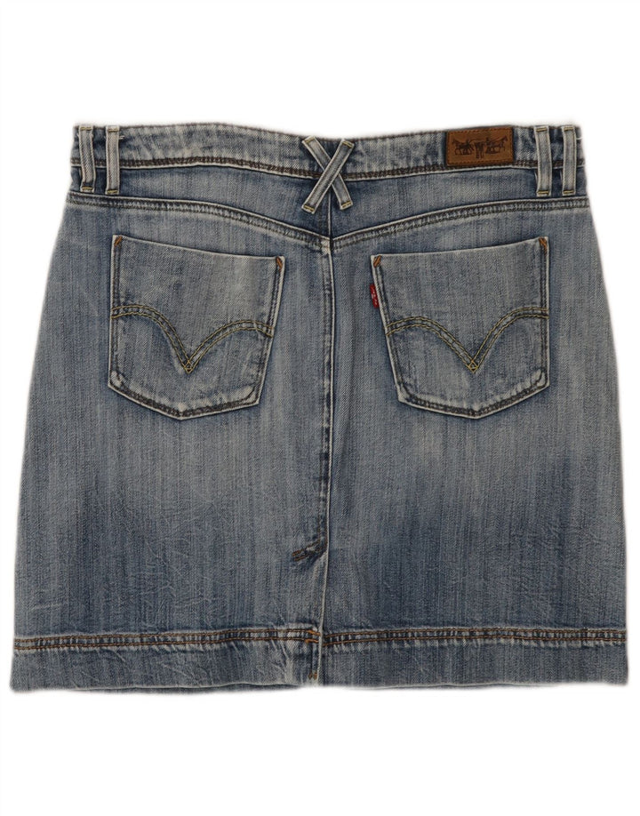 LEVI'S Dame Mini Denim Nederdel Stor W34 Blå Bomuld
