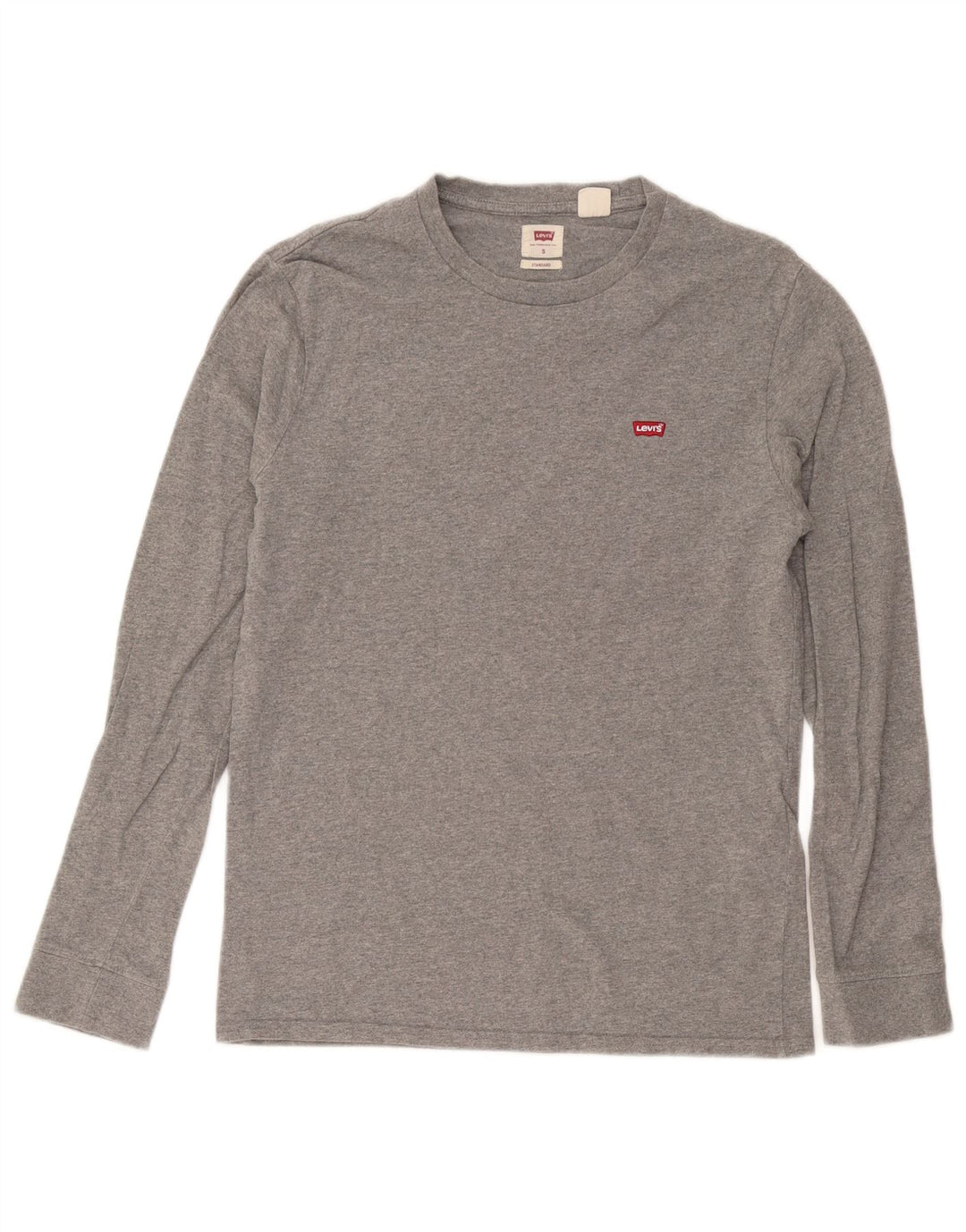 Levi's Herre Standard Fit Top Langærmet Lille Grå Flecked Bomuld