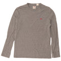 Levi's Herre Standard Fit Top Langærmet Lille Grå Flecked Bomuld
