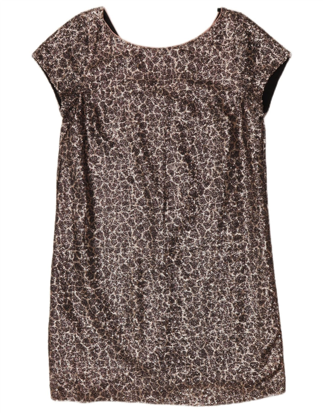 Næste Dame Paillet Shift Dress UK 12 Medium Sølv Nylon