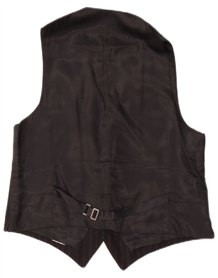 Vintage herrevest lille sort stribet