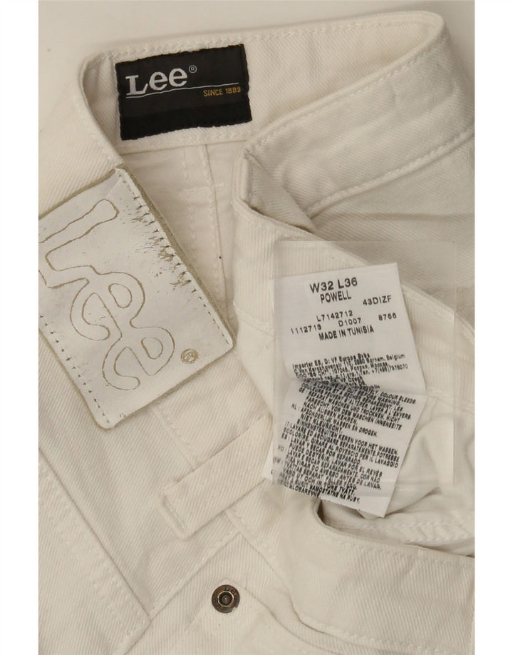 LEE Dame Powell Slim Jeans W32 L27 Hvid Bomuld