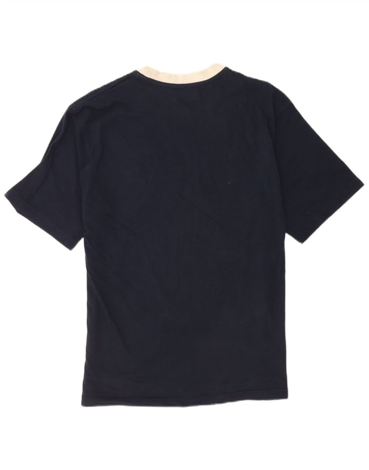 Fred Perry Herre T-shirt Top Stor marineblå bomuld