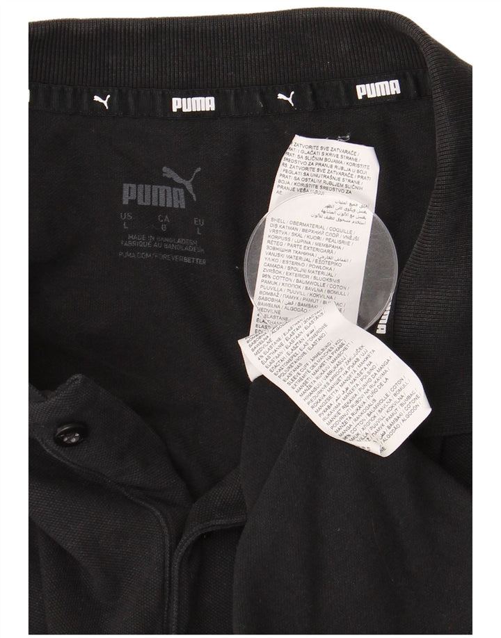 PUMA Poloshirt til mænd Stor sort bomuld
