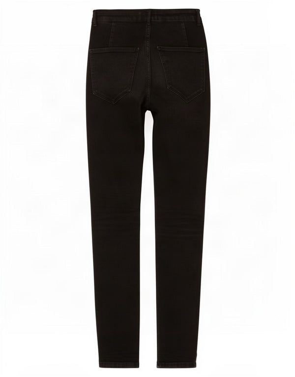 Zara Dame Højtalje Skinny Jeans EU 36 XS W26 L27 Sort