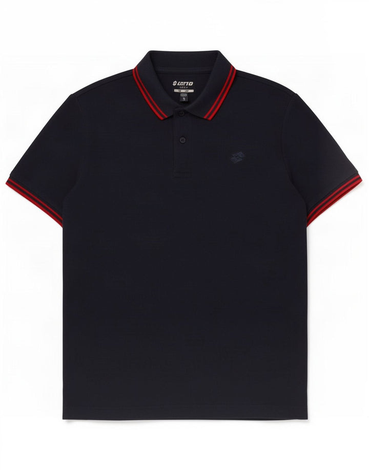 Lotto Herre Polo Shirt Medium Navy Blue Bomuld
