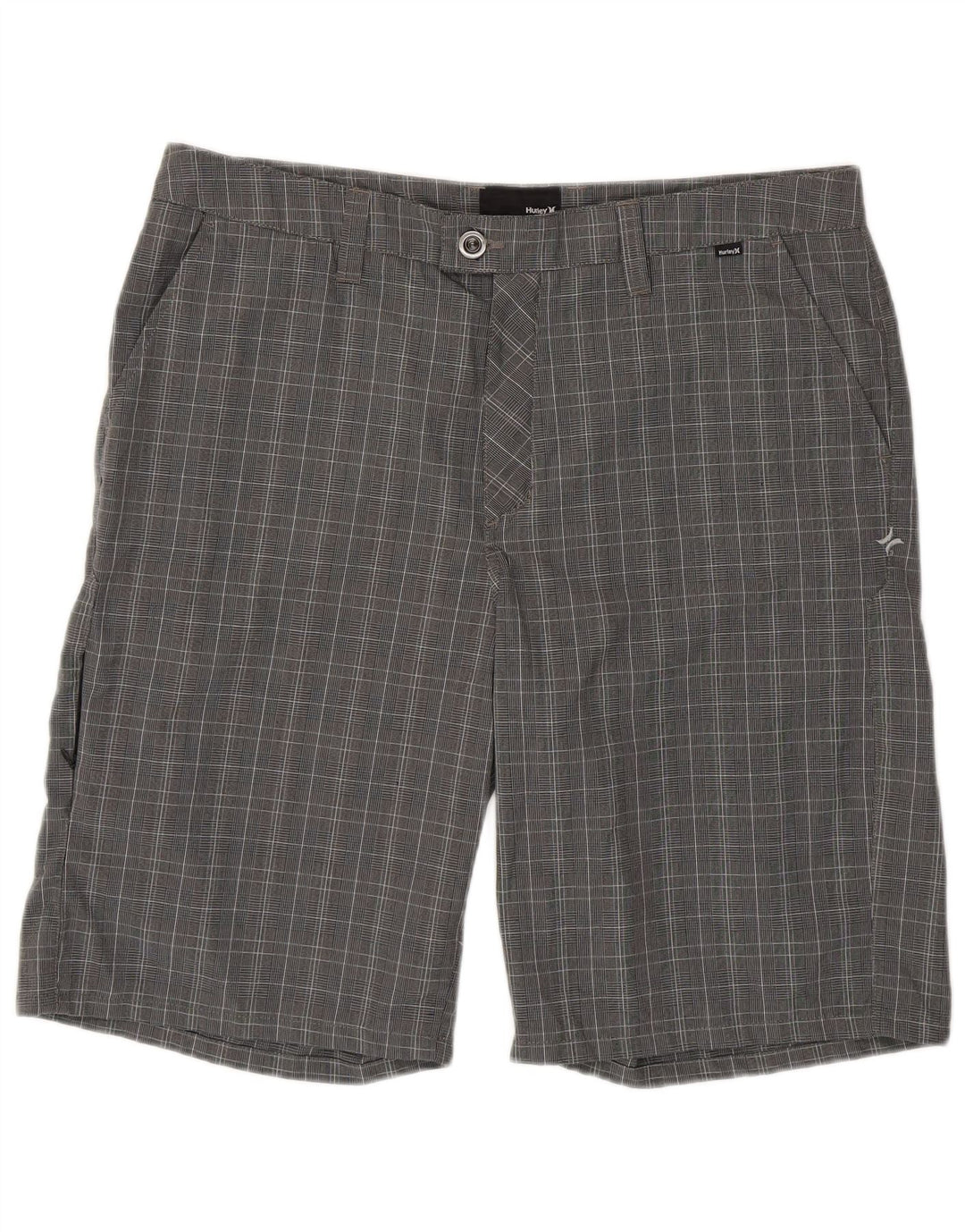 Hurley Herre Chino Shorts W36 Large Grå Houndstooth Polyester