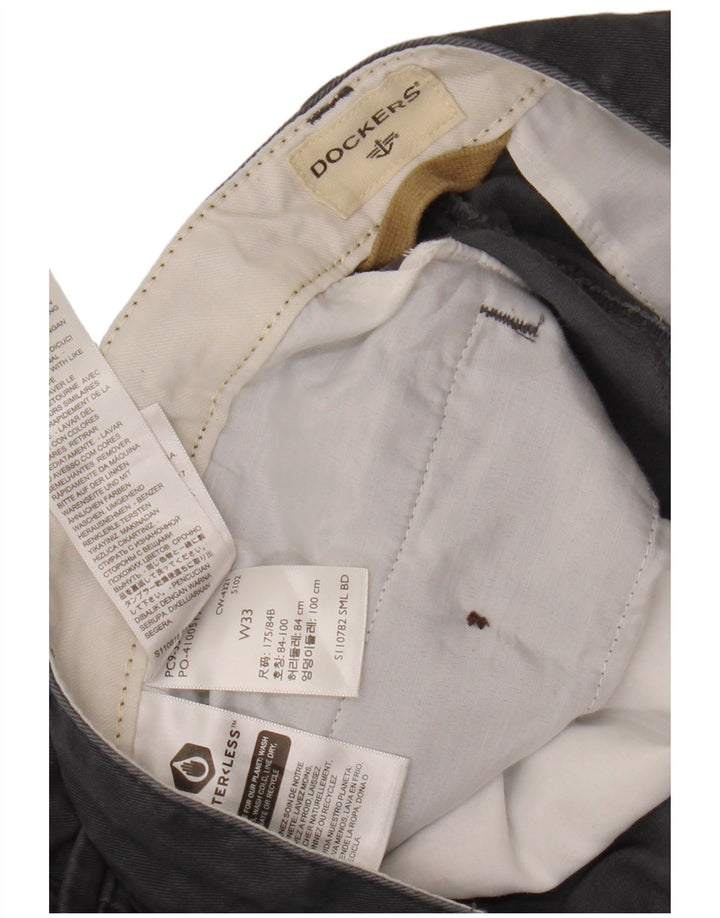 Dockers Chino Shorts til mænd W33 mellemgrå bomuld