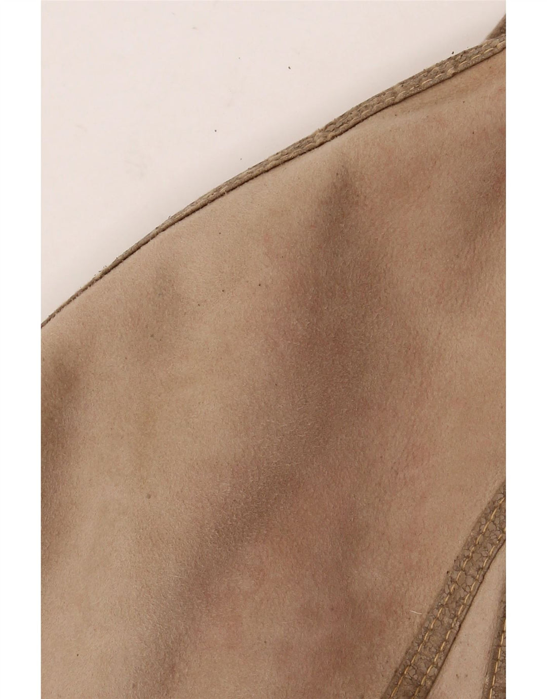 VINTAGE Dame Shearling Coat IT 46 Stor Beige Shearling