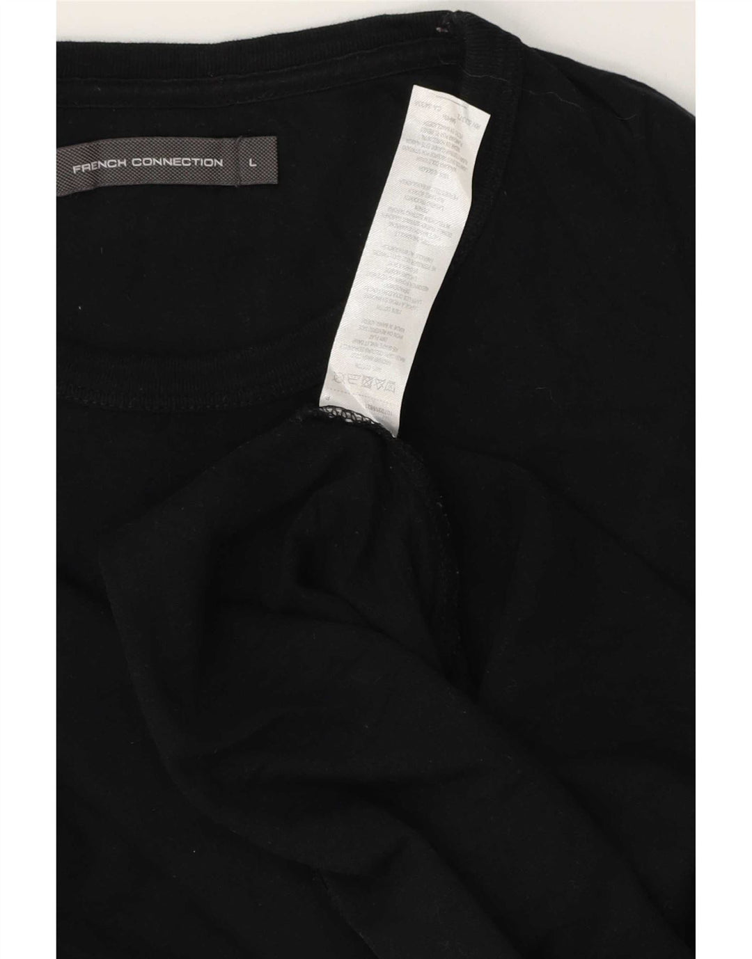 French Connection Herre T-Shirt Top Stor Sort Bomuld