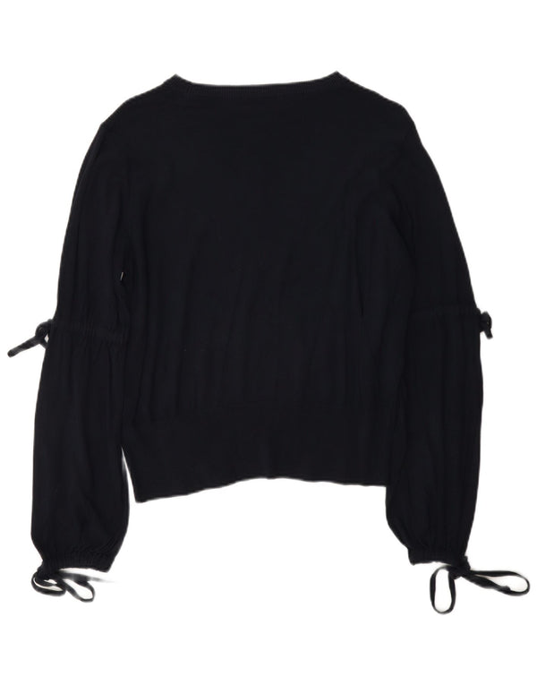 Marks & Spencer Dame Boat Neck Jumper Sweater UK 14 Large Navy Blue