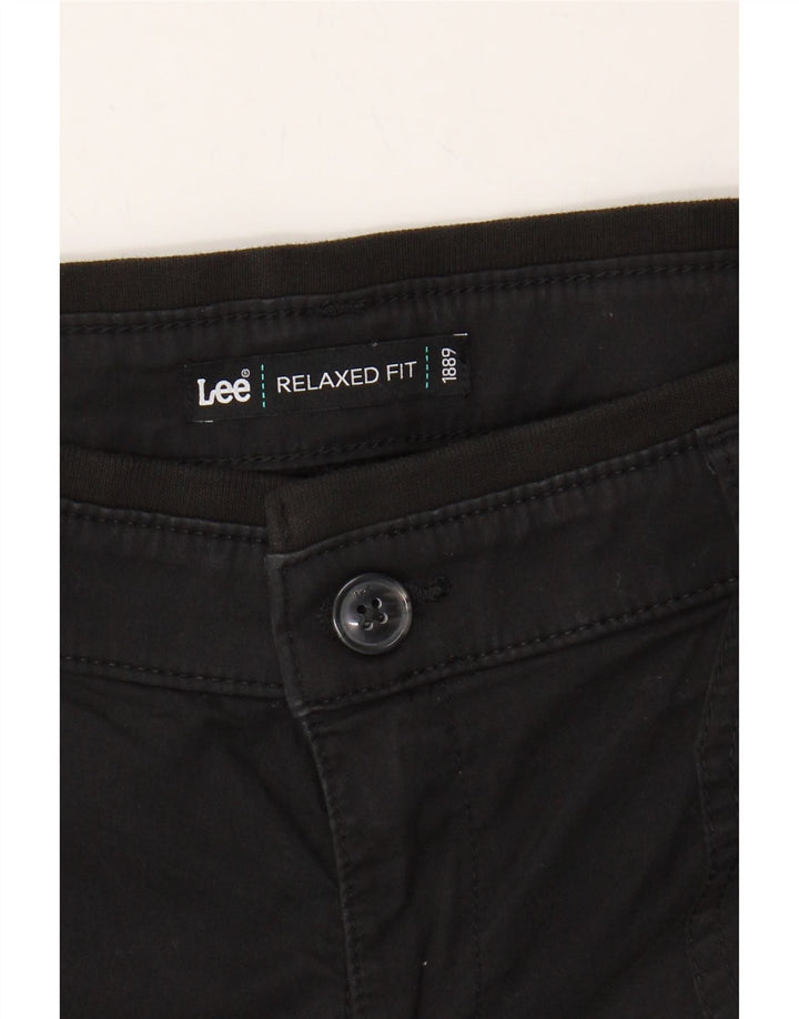 LEE Womens Relaxed Fit Bermuda Shorts US 4 Small W27 Black Cotton Vintage Lee and Second-Hand Lee from Messina Hembry 