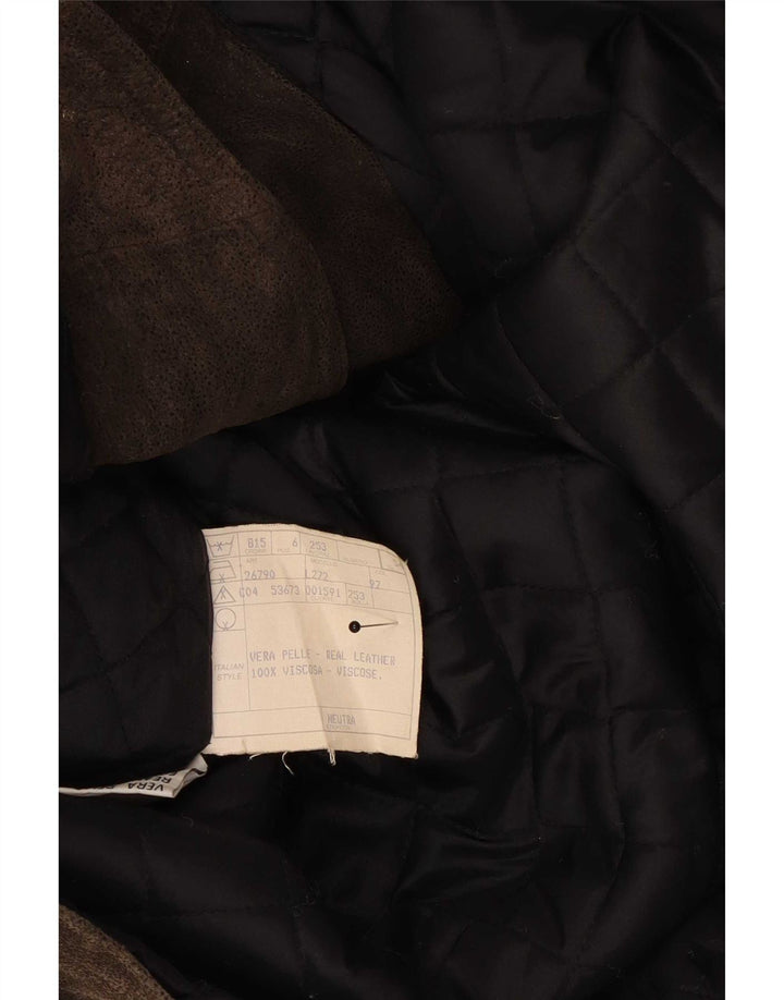 Vintage herre ruskindsjakke IT 54 2XL brunt læder