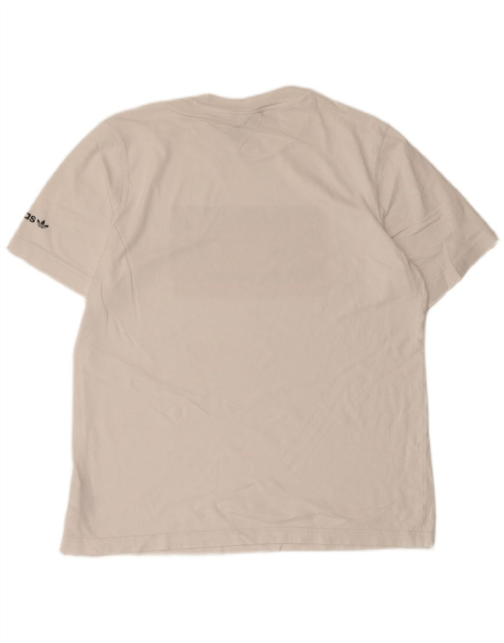 Adidas Grafisk T-shirt top til mænd Medium hvid bomuld