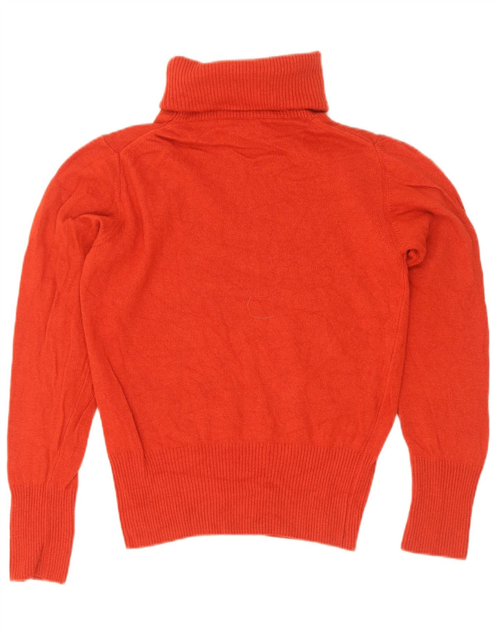 Avirex Dame Rullehals Sweater UK 10 Lille Rød Uld