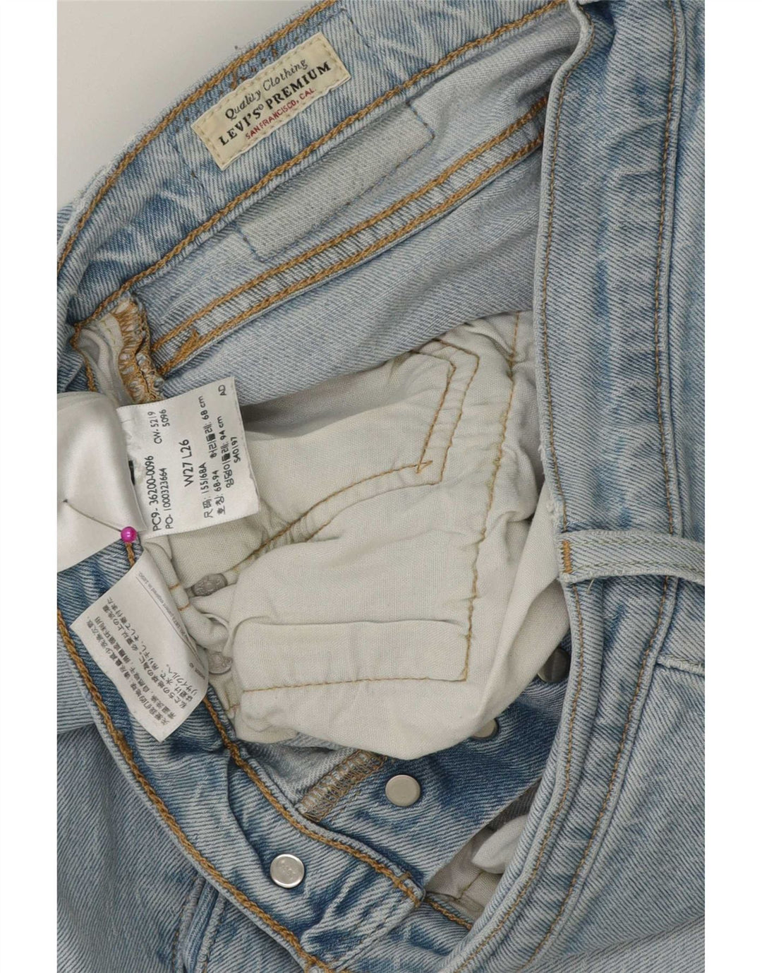 Levi's lige jeans til kvinder W27 L26 blå bomuld