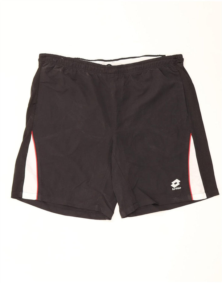 Lotto Herre Sportshorts 2XL Sort Colourblock Polyester