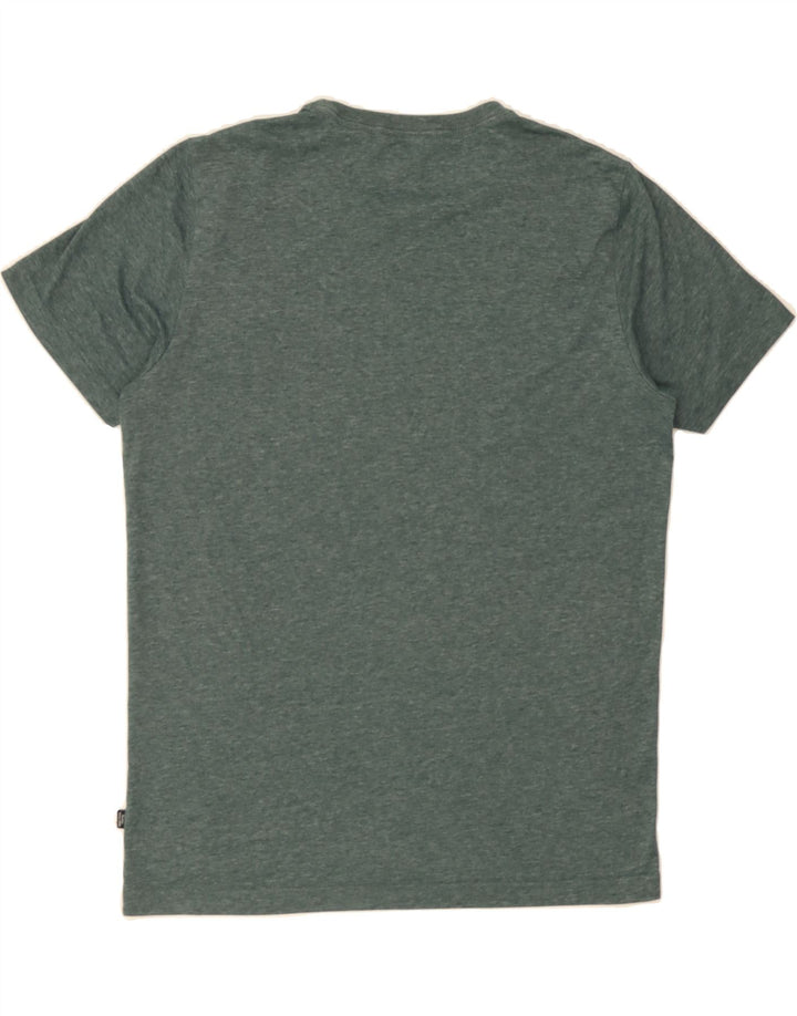 PUMA Mens Graphic T-Shirt Top Medium Green Flecked Vintage Puma and Second-Hand Puma from Messina Hembry 