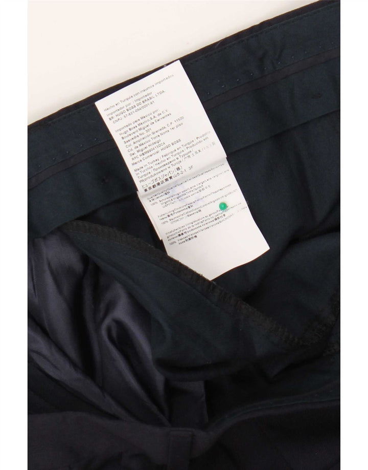 Hugo Boss Herre Slim Suit Bukser W36 L30 Marineblå Uld