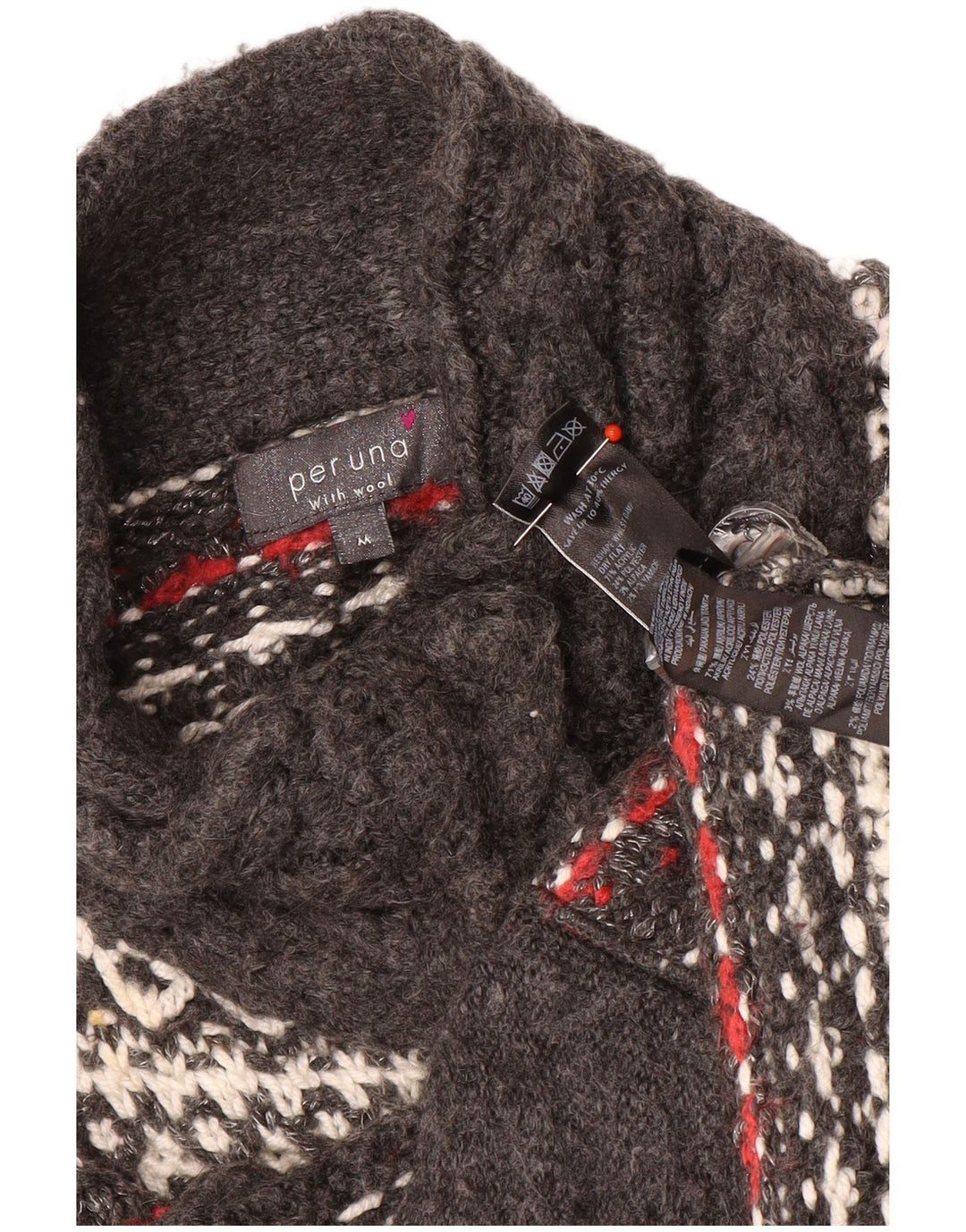 Per Una Dame Cardigan Sweater UK 14 Medium Grå Stribet Akryl