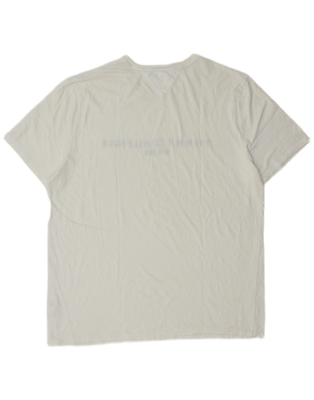 Tommy Hilfiger Herre Regular Fit Grafisk T-Shirt Top XL Hvid Bomuld