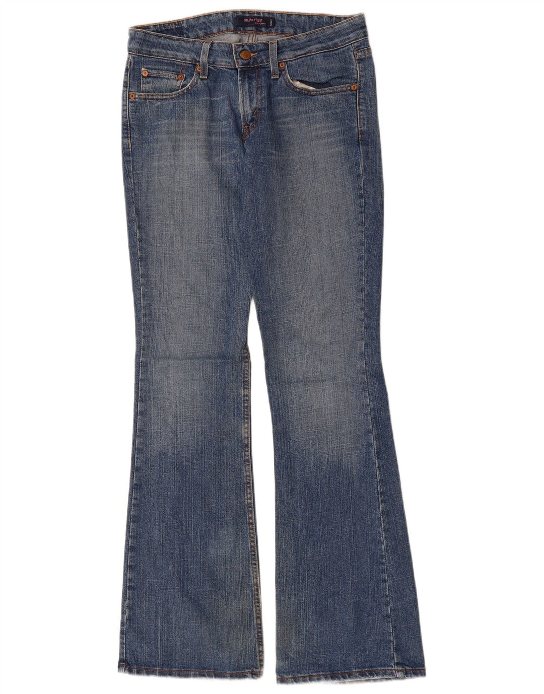 LEVI'S Dame 518 Super Low Bootcut Jeans US 7 Medium W30 L34 Blå Bomuld